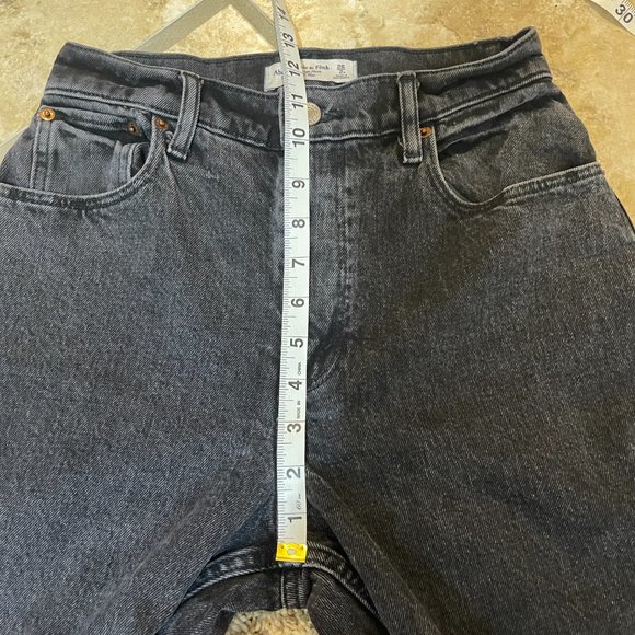 Abercrombie & Fitch Curve Love The 70s Vintage Flare Ultra High Rise Jean Short - Picture 11 of 12